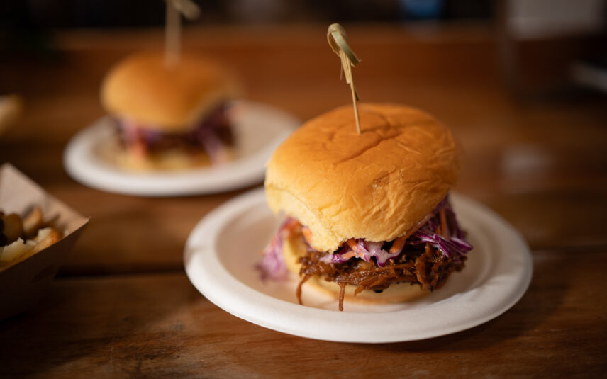 Temple's wedding menu pulled pork burgers