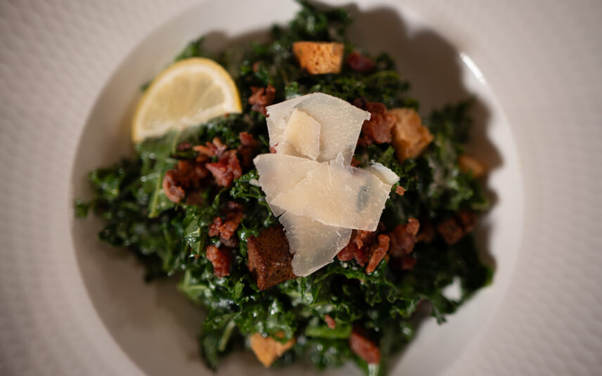 Temple's wedding menu salad dish