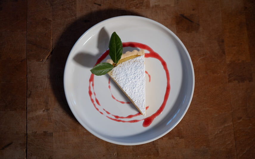 Temple's wedding menu desert plate