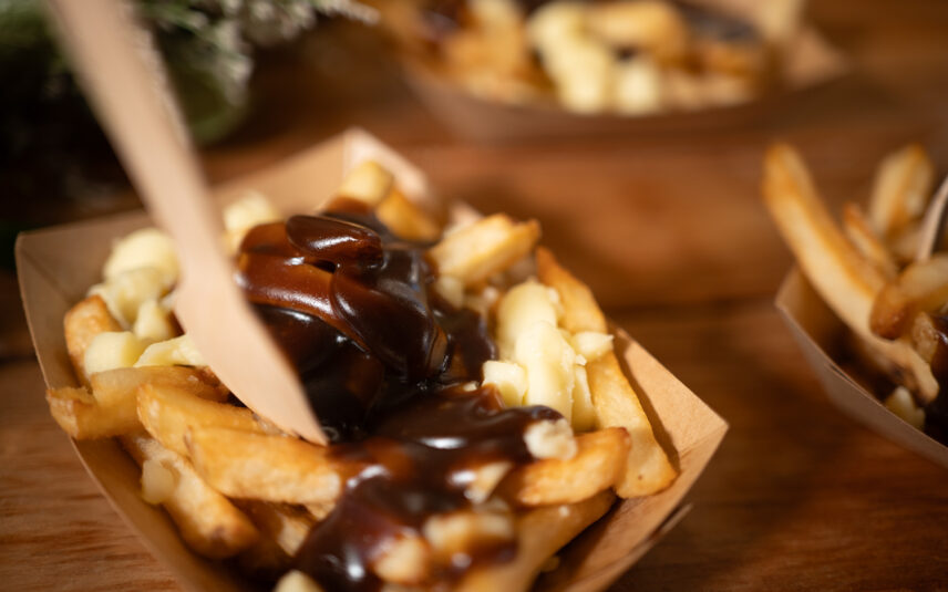 Temple's wedding menu poutine