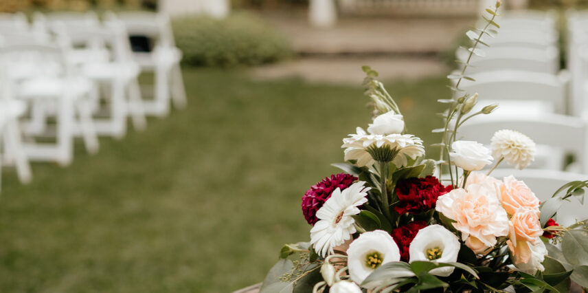 Temple's Country Weddings garden ceremony area