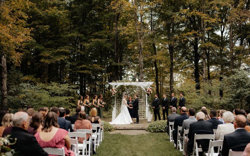 Temple's Country Weddings summer garden ceremony