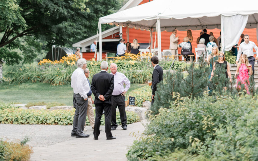 Temple's Country Weddings summer garden wedding guests