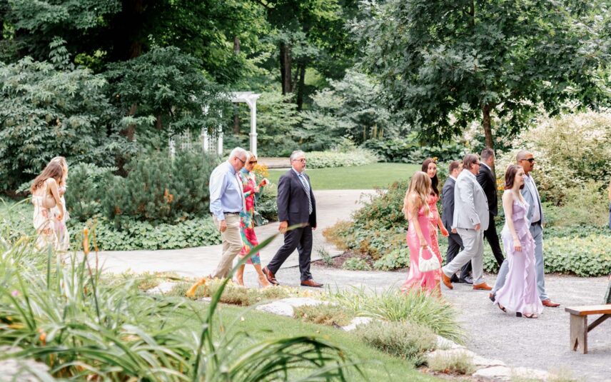 Temple's Country Weddings summer garden wedding guests